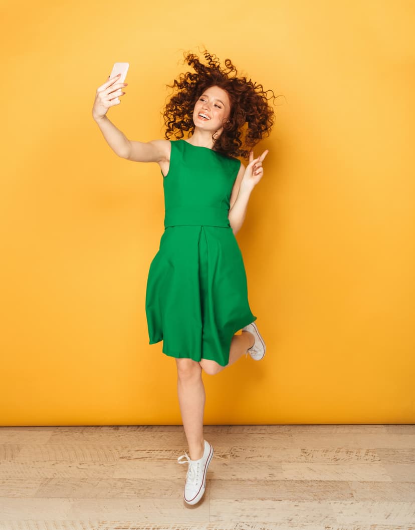 Content creator taking a selfie