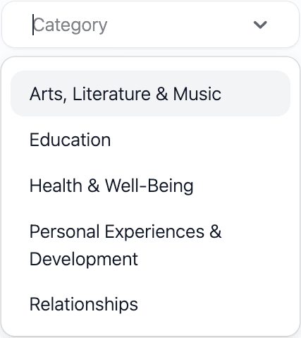 Filter by Topic & Category