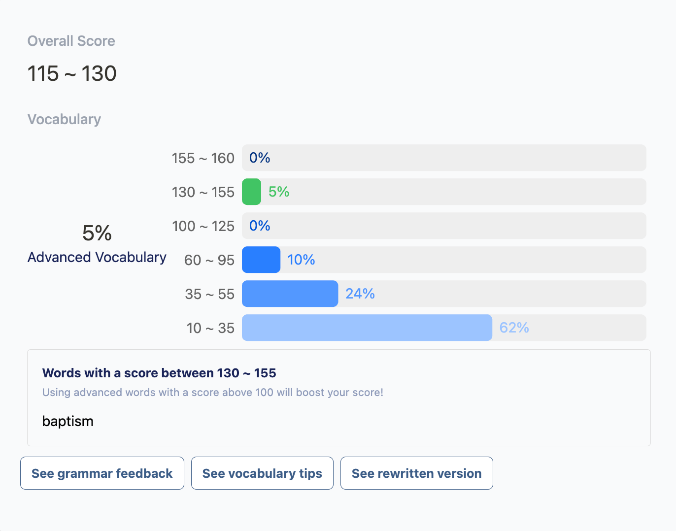 Screenshot showing how Arno provides instant scoring and feedback.