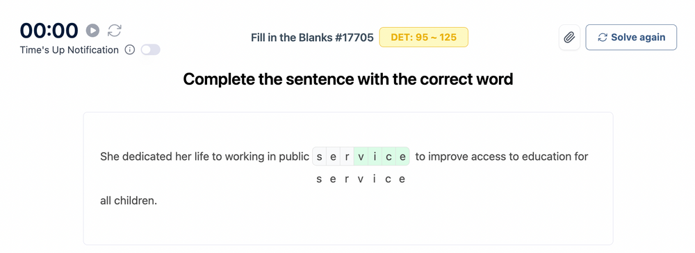 50 Fill in the Blanks Questions with Answers - Duolingo English Test